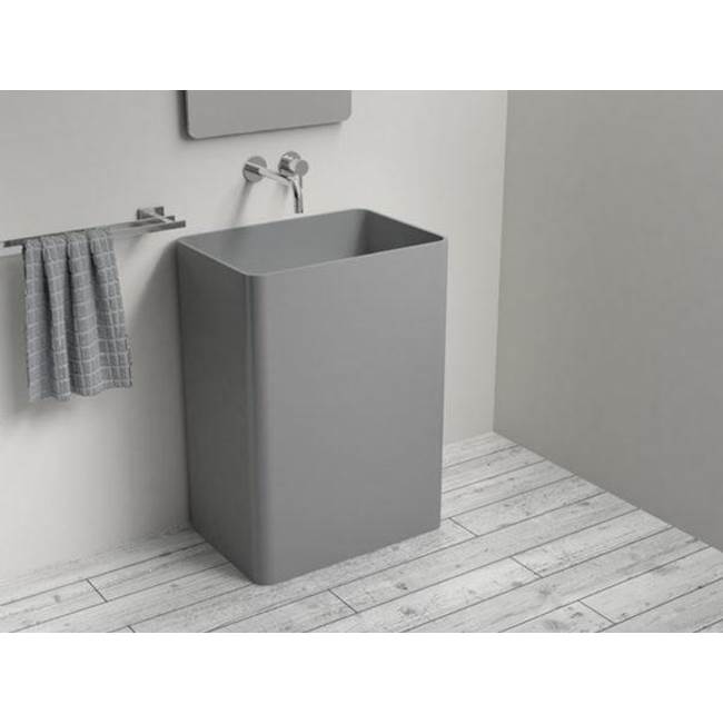 Badeloft Matte Grey - SB-02 Freestanding Sink 23.6 x 16.5 x 32.6 in