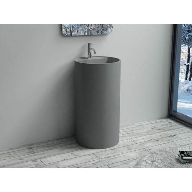 Badeloft Matte Grey - SB-03A Freestanding Sink 18.1 x 18.1 x 32.6 in