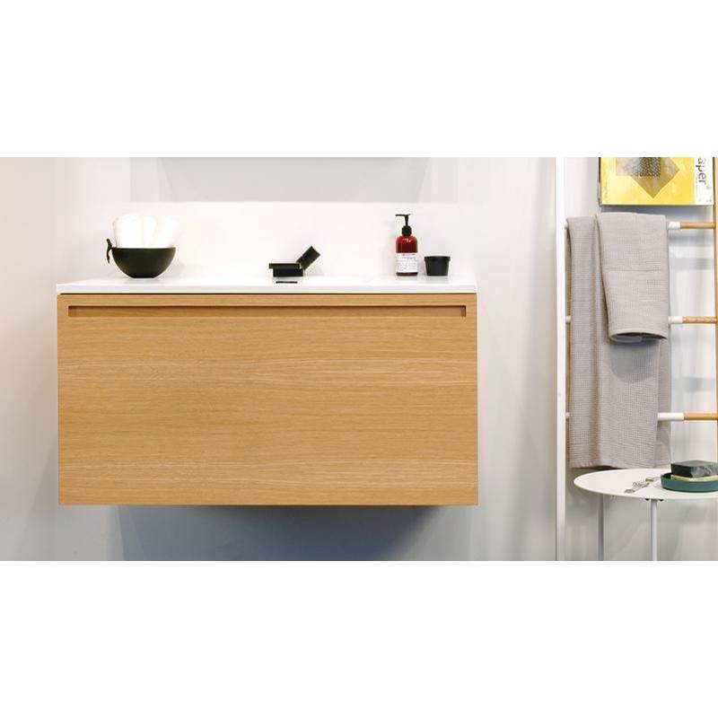 WETSTYLE Furniture Element Rafine - Vanity Wall-Mount 72 X 22 - 4 Drawers, Horse Shoe Drawers - Mozambique